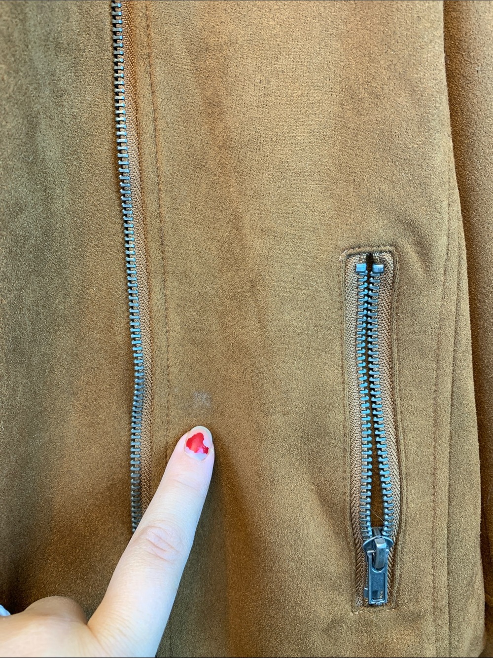 BB Dakota Steve Madden faux suede tan jacket sz L cropped fall western boho * - Picture 4 of 7